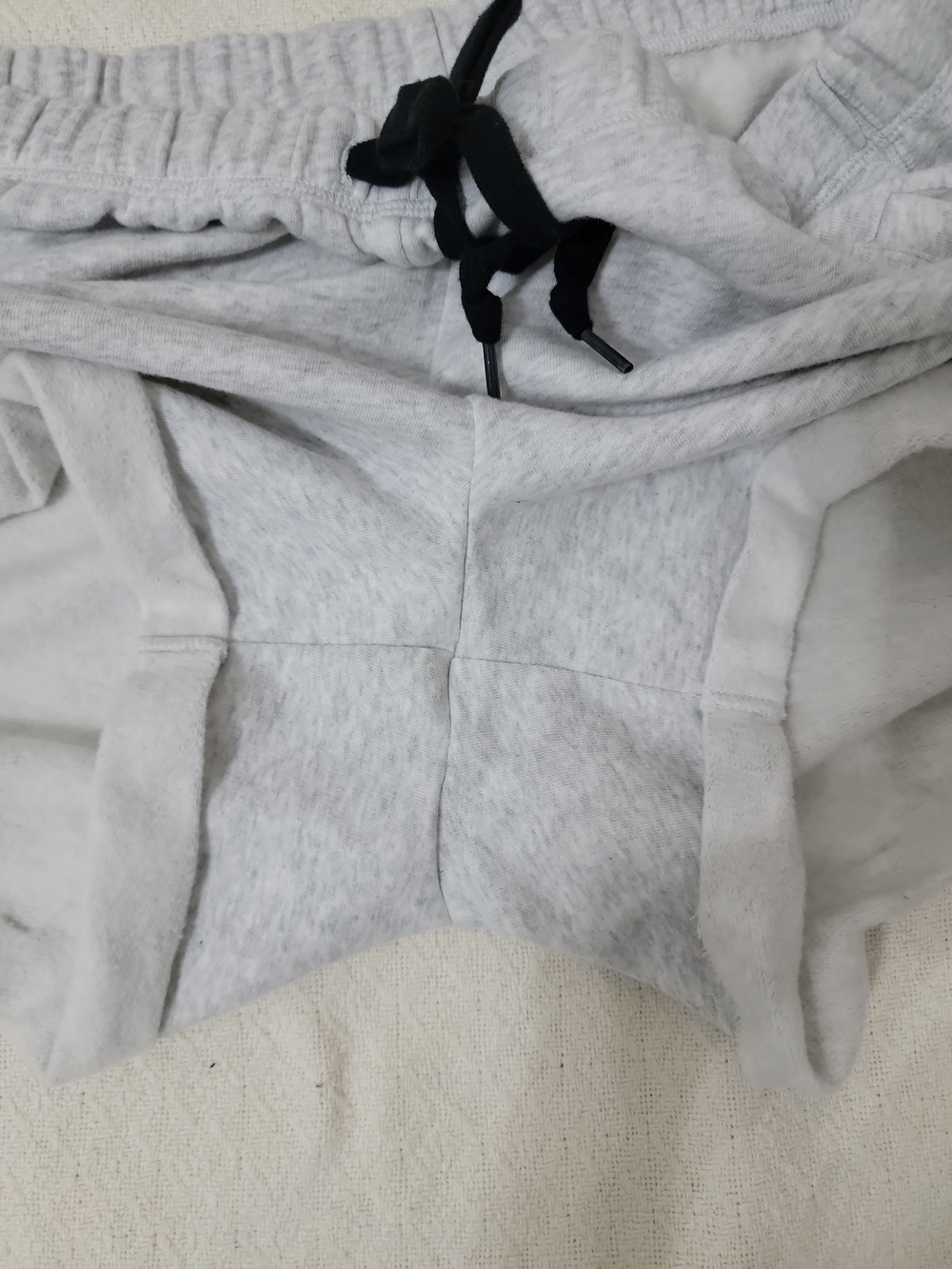 PINK Victoria's Secret Light Gray Athletic Shorts with Black Drawstring XL EUC - Picture 6 of 7